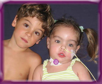 RJ and Abbie shortly after Abbie came home from the initial hospitalization. July 2004