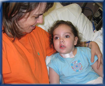 The day the trach came out! What a victory that was. March 3, 2005